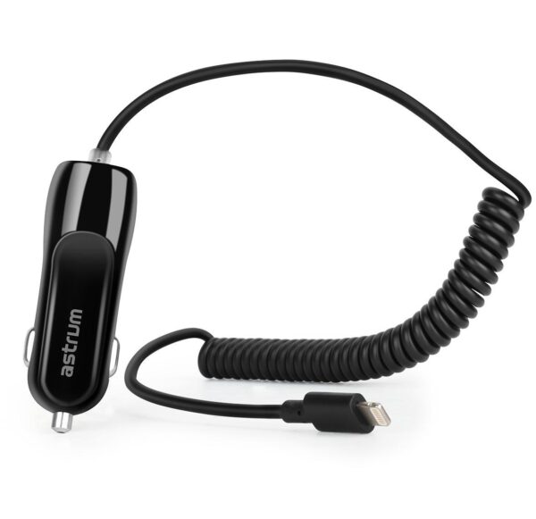 CC390 8 pin Lightning MFI Car Charger - Black