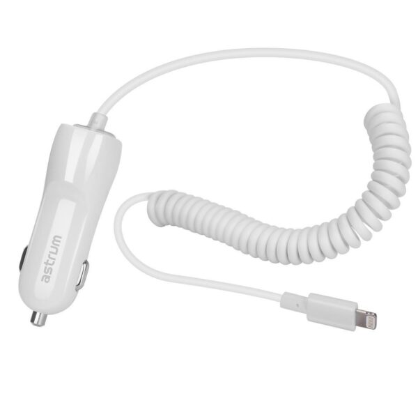 CC390 8 pin Lightning MFI Car Charger - White