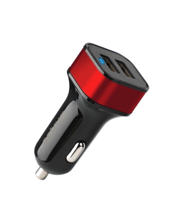 CC340 Dual USB Travel Car Charger - Red