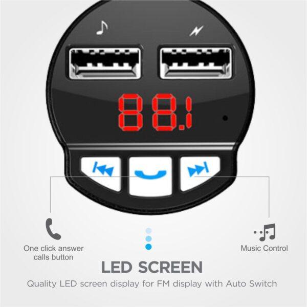 Wireless Car FM Transmitter + Charger - FM390