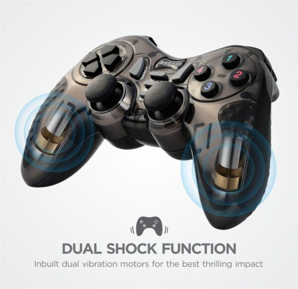 GW520 5 in 1 Wireless Dual Shock Joystick Gamepad