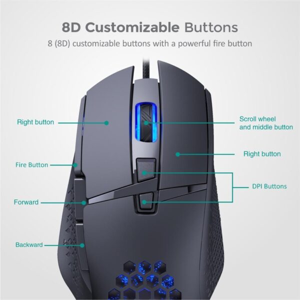 8B Wired Gaming USB Mouse - MG310