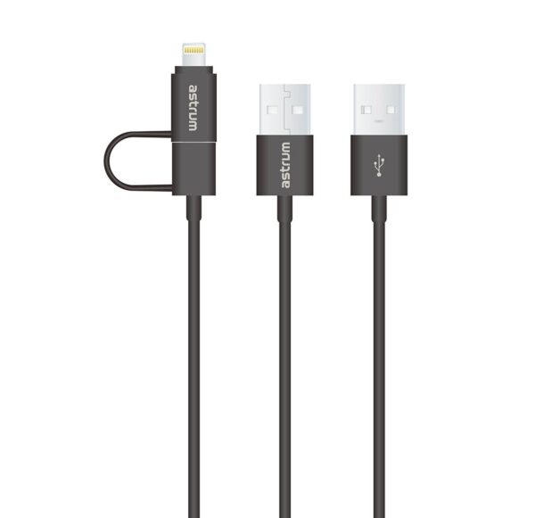 AC320 Micro USB + 8pin Charge & Sync MFI Cable