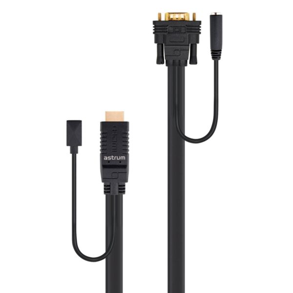 DA460 HDMI Male to VGA Male + Audio Cable