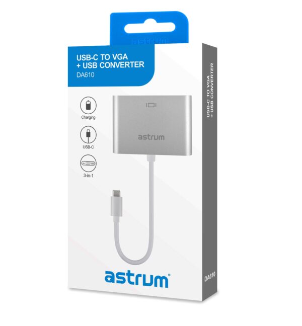 DA610 USB-C to USB-C + VGA + USB 3.0 Charger Adapter