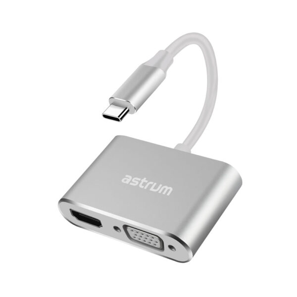 DA660 USB-C to VGA + 4K HDMI Adapter