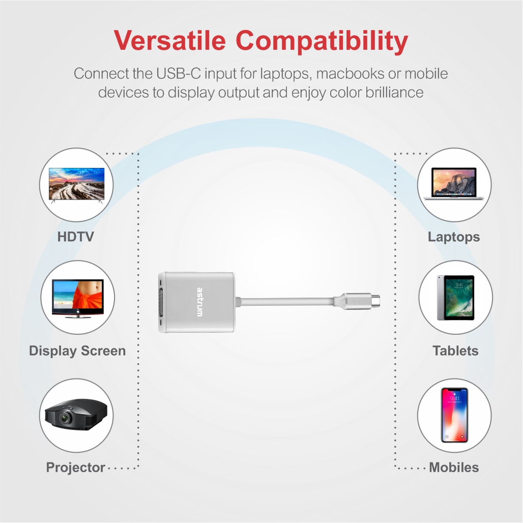 DA670 Full HD USB-C to VGA Adapter