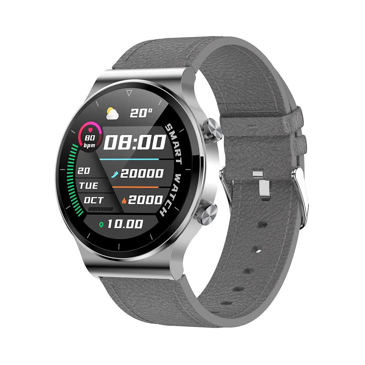 G52 Bluetooth Calling IP67 Sports Metal Smart Watch - Grey