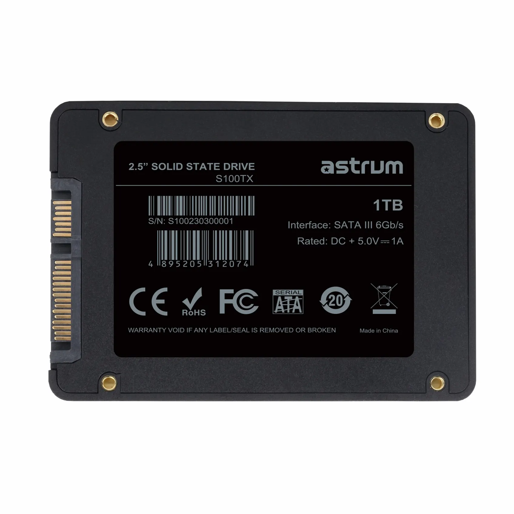 S100TX 1TB 2.5" SATA3 SSD DRIVE 529/520M