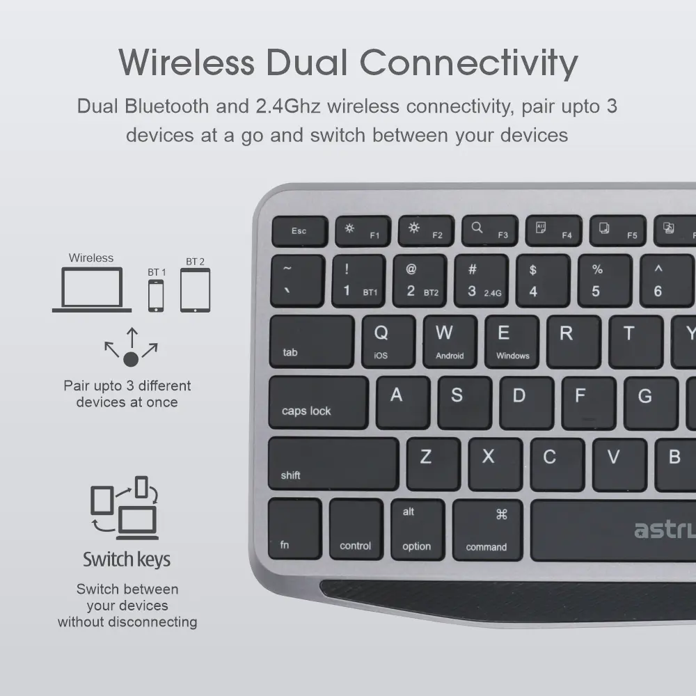 KT210 KEYBOARD BT + WIFI TOUCH PAD MULTI