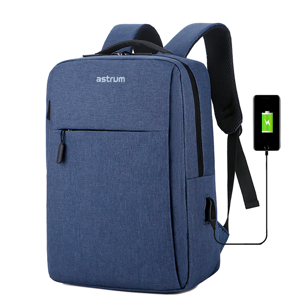 LB200 BACKPACK OXFORD 15" USB BLUE