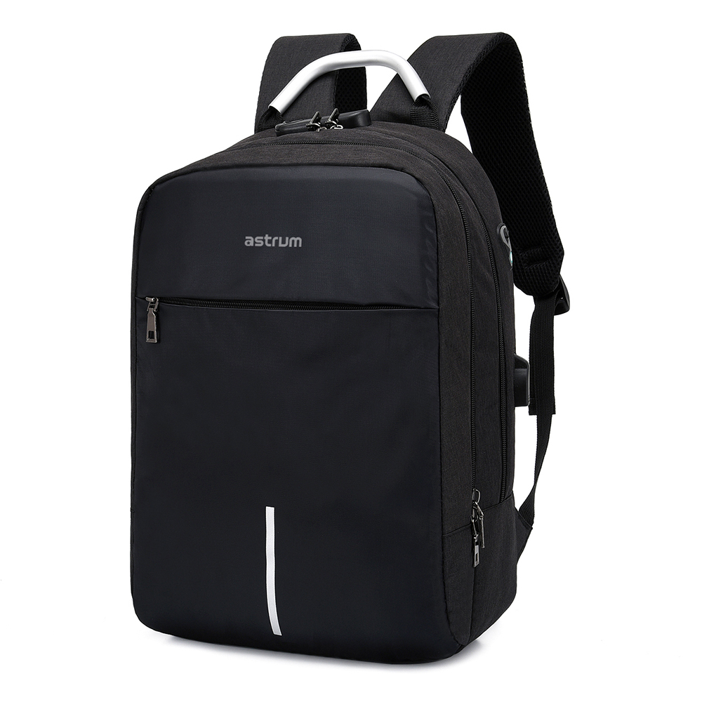 LB220 BACKPACK OXFORD 300D 15" BLACK/BLA