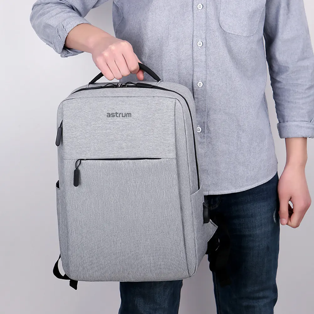 LB200 BACKPACK OXFORD 15" USB GREY