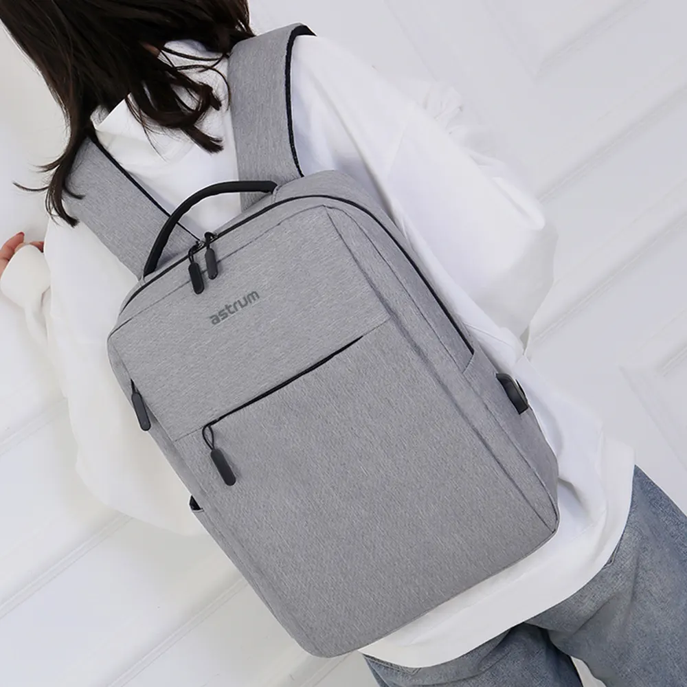 LB200 BACKPACK OXFORD 15" USB GREY