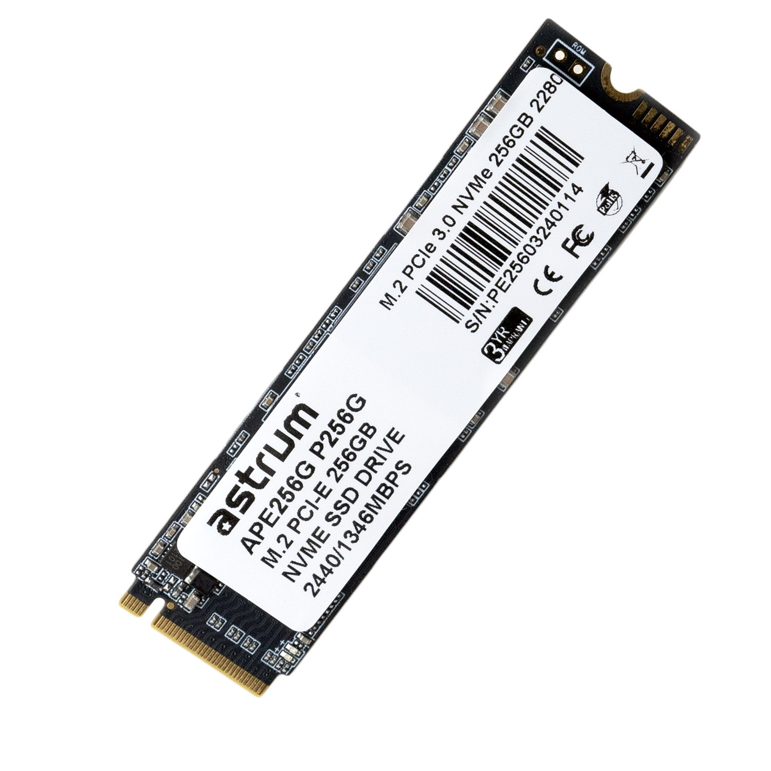 P256G 256GB PCIE-3.0 M.2 NVME SMI SSD