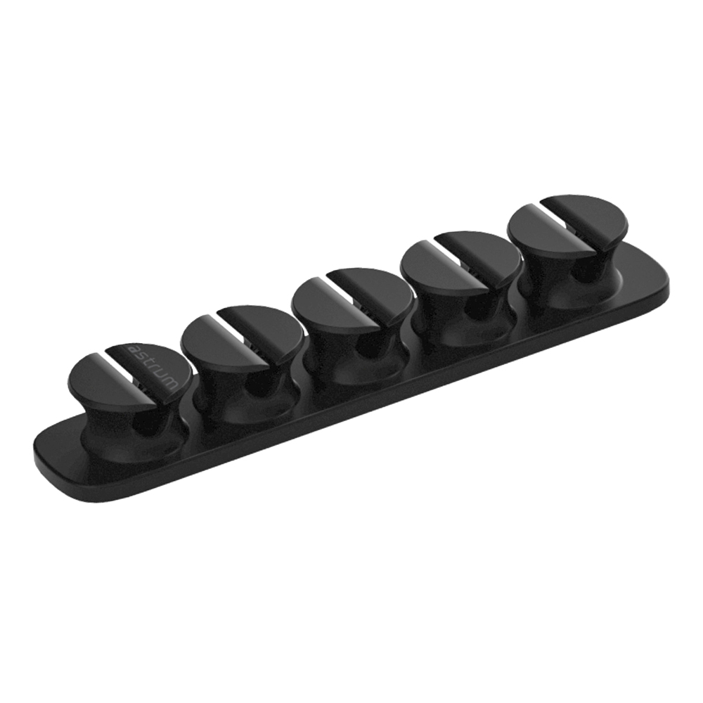 Astrum CO110 Cable Organizer Clips – 5 Bays, 4 Storage Compartments- Black