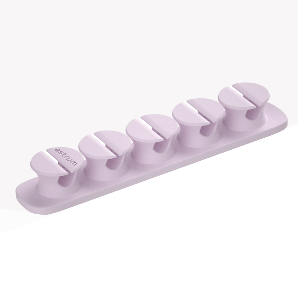 Astrum CO110 Cable Organizer Clips – 5 Bays, 4 Storage Compartments-PURPLE